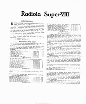 RCA Radiola Super-VIII Manual