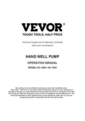 VEVOR HC-1004 Operation Manual