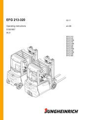 Jungheinrich EFG 316k Operating Instructions Manual