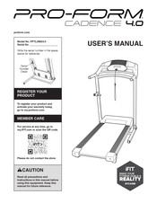 iFIT PRO-FORM CADENCE 4.0 User Manual