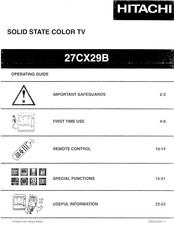 Hitachi 27CX29B Operating Manual