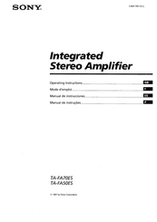 Sony TA-FA70ES Operating Instructions Manual