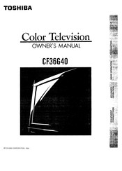 Toshiba CF36G40 Owner's Manual