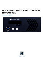 Analog way CPS01-R1 User Manual