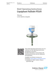 Endress+Hauser Liquiphant FailSafe FTL85 Brief Operating Instructions