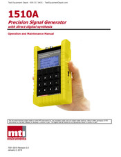 MTI 1510A Operation And Maintenance Manual