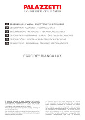 Palazzetti ECOFIRE BIANCA 9 PRO2 Description / Cleaning / Technical Data