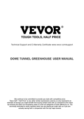 VEVOR DOME TUNNEL User Manual