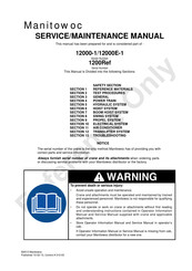 Manitowoc 12000E-1 Service And Maintenance Manual