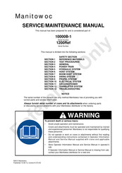 Manitowoc 1200Ref Service And Maintenance Manual