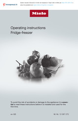 Miele KFN 4395 DD Operating Instructions Manual