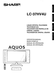 Sharp AQUOS LC-37HV4U Operation Manual