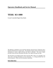 TEKK KS-1000 Handbook And Service Manual
