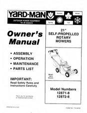 Yard-Man 12872-8 Owner's Manual