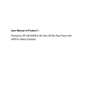 Panasonic DP-UB150EB-K Operating Instructions Manual