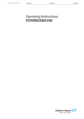 Endress+Hauser POWERCEMS100 Operating Instructions Manual