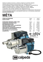 Calpeda e-idos META Quick Start Manual