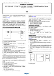 Roger PRT12MF-R4 Installation Manual