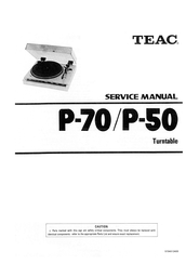 Teac P-50 Service Manual