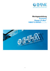 E-T-A Economy Power-D-Box 19BGT-2-X83S2 Series Installation Manual