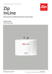 Zip Water InLine ES6 Installation Instructions & User Manual