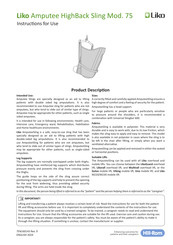 Liko HighBack 75 Instructions For Use Manual
