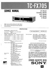 Sony TC-FX705 Service Manual