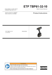 Atlas Copco ETP TBP61-32-10 Product Instructions