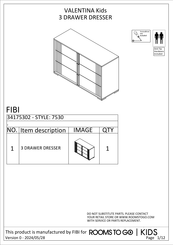 ROOMS TO GO 34175302 Assembly Instructions Manual