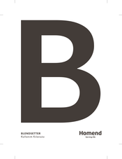 Homend BLENDSETTER 1922H User Manual