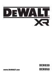 DeWalt XR DCN950 Original Instructions Manual