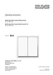 Jung MATS 95 Series Operating Instructions Manual