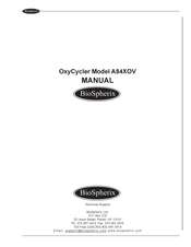 BioSpherix OxyCycler A84XOV Manual
