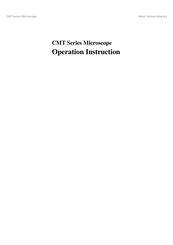 Meiji Techno XPD510B Operation Instruction Manual