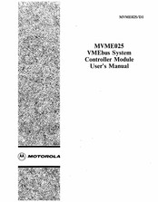 Motorola MVME025 User Manual
