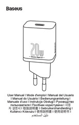 Baseus Super Si Quick Charger 1C 20W EU User Manual