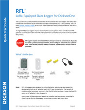 Dickson RFL Quick Start Manual