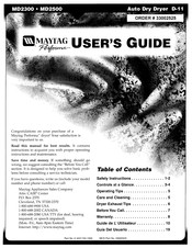 Maytag Performa MD2300 User Manual