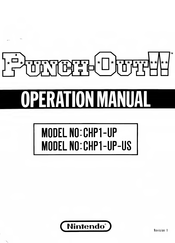 Nintendo Punch-Out!! CHP1-UP-OS Operation Manual
