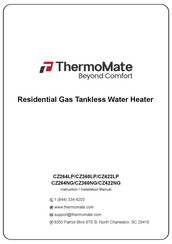 Thermomate CZ264NG Installation Manual
