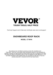 VEVOR CT-8916 Original Instruction
