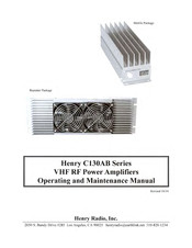 Henry Radio C130AB30 Series Operating And Maintenance Manual