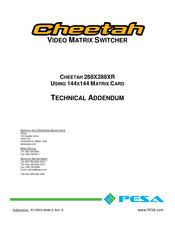 PESA CHEETAH 288XR Series Additional Technical Information