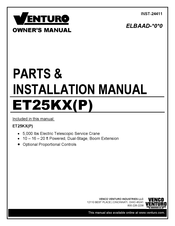 Venturo ET30KX Parts & Installation Manual