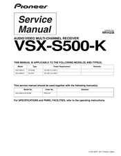 Pioneer VSX-S300-K/SYXCN8 Service Manual