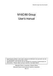 Mitsubishi Electric M16C/80 Series User Manual