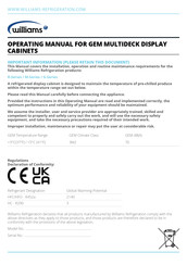Williams GEM R Series Operating Manual