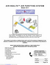 Home Health AIR+ HEALTH AH-1 Instruction Manual