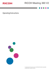 Ricoh Meeting 360 V2 Operating Instructions Manual