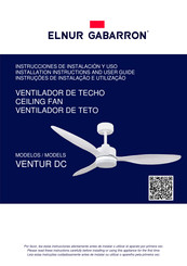 Elnur Gabarron VENTUR DC Installation Instructions And User Manual